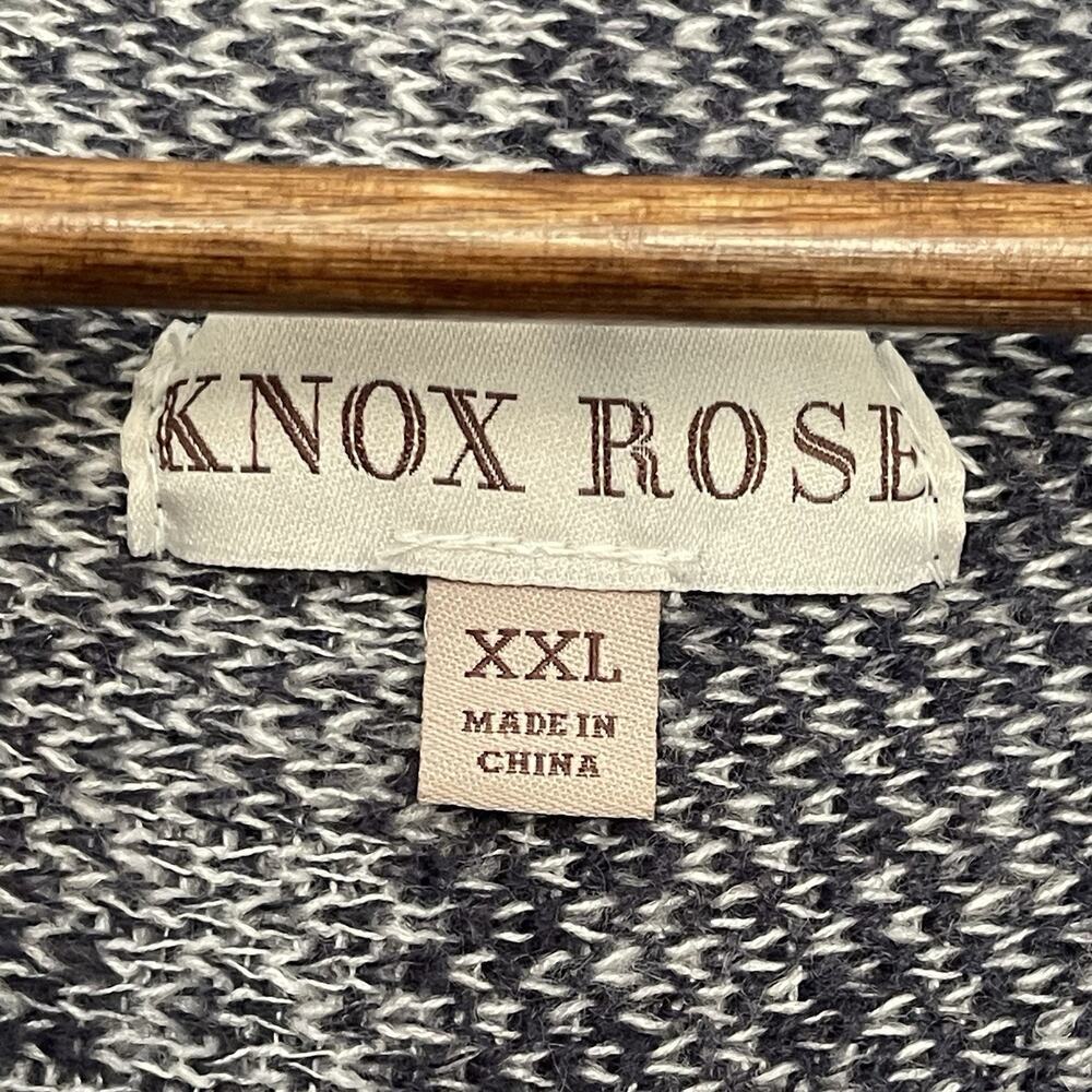 Knox Rose Womens Knit Waterfall Cardigan Size XXL Fringe Oversized Boho Western - Picture 3 of 5